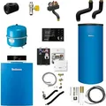 Produktbild: Buderus GB212 Logaplus Gas-Brennwert Heizungspaket K61 mit nebenstehendem Warmwasserspeicher SU300, Regelgerät & Zubehör - 30 kW - 7739610476