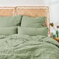 Produktbild: Blumtal Musselin Bettwäsche 155x220 cm - Bettbezug 155x220 + Kissenbezug 80x80 Grün