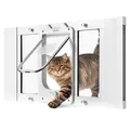 Produktbild: VEVOR Katzenklappe für Fenster Anpassbar an Fensterbreiten 686-813mm Weiß