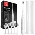 Produktbild: Oclean Elektrische Zahnbürste Flow Gift Set, 180 Tage Akkulaufzeit Sonic Electric Toothbrush mit Reiseetui und 6 Bürstenköpfen, 5 Modi Schallzahnbürste mit IPX7 Wasserdicht, Weiß