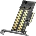 Produktbild: Erweiterungskarte, Adapter PCIe 3.0 x4 für M.2 NVMe M-Key / B-Key, Ugreen CM302, Schwarz
