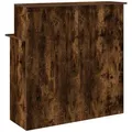 Produktbild: vidaXL Empfangstheke 859028, räuchereiche, gerade, Holz, (B/H/T) 100 x 103,5 x 50 cm, mit Regalfach