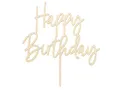 Produktbild: Cake Topper Happy Birthday Holz 16,5cm Tortendeko Kuchendeko Cupcake Kuchen Torten Geburtstag Party