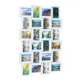 Produktbild: Relaxdays Bilderrahmen für 24 Fotos, 10 x 15, Fotorahmen zum Hängen, Fotocollage gestalten, HBT: 59 x 86 x 2,5 cm, weiß, Plastik, 87 x 60.5 x 3 cm