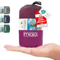 Produktbild: Miqio® 2in1 Hüttenschlafsack Ultra leicht mit Reißverschluss (Links oder rechts): Dünner Komfort Reiseschlafsack und XL Reisedecke in Einem - Sommer Schlafsack Innenschlafsack