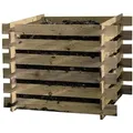 Produktbild: Holz-Komposter 100x100x70 cm aus Kiefernholz, KDI, Stecksystem - Naturbelassen