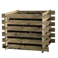 Produktbild: Komposter Holz Kompostbehälter Holzkomposter 100x100x70 Kompost Steckkomposter