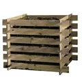 Produktbild: Komposter Holz Kompostbehälter Holzkomposter 100x100x70 Kompost Steckkomposter
