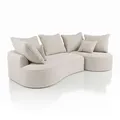 Produktbild: Juskys Sofa, Creme, Textil, 300x102 cm, Wohnzimmer, Sofas & Couches, Wohnlandschaften, Ecksofas