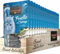 Produktbild: Leonardo Nassfutter Forelle + Catnip 16x85g Premium Katzenfutter