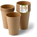 Produktbild: BIOZOYG 50 Stück Einwegbecher 180 ml / 7,5 oz Pappbecher, Kaffeebecher, ungebleicht, ökologisch, kompostierbar, umweltschonend für Coffee to Go