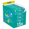 Produktbild: Pampers Fresh Clean Feuchttücher 1200 Stück – 15×80 Tücher – mit mildem Duft