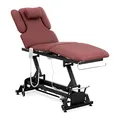 Produktbild: Physa Nantes Burgundy_PH Massageliege 3 Motoren 200 kg Schwarz/Bordeaux Massagebank Therapieliege Behandlungsliege