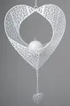 Produktbild: Deko Hänger Herz 'Prado' mit Teelichthalter, 32 cm, weiß