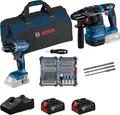 Produktbild: 2 x 18V-Set: GSR + GBH + 2 x Bit-Set + 2 x GBA 18V 4.0 Ah + GAL 18V-40