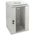 Produktbild: HMF Serverschrank 63309-07 Serverschrank 10 Zoll, 9 HE, Netzwerkschrank, Wandschrank, 10 Zoll, 31,2 x 30 x 48,3 cm, voll montiert, lichtgrau grau 31.2 cm x 48.3 cm x 30 cm