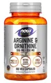 Produktbild: Now Foods Arginine & Ornithine 500mg / 250mg - 100 Kapseln (15,36 EUR/100 g)