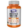 Produktbild: Now Foods L-Arginin 500 mg und L-Ornithin 250 mg - 100 Kapseln