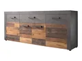 Produktbild: trendteam smart living - Indy - Kommode - Eiche/Grau - Sideboard mit 4 Türen, 1 Schublade und 5 Einlegeböden - (BxHxT) 178 x 76 x 40 cm - antikfarbene Griffe