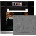 Produktbild: Kaiser Küchengeräte Induktions Herd-Set EH 6344+KCT 6705 I Herd, Elektro Backofen, 79L + Induktions-Kochfeld 60 cm, Einbau Herd schwarz