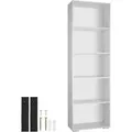 Produktbild: tectake Bücherregal, Weiß, Holz, Beton Optik, Rechteckig, 30x190x60 cm, Wohnzimmer, Regale, Bücherregale
