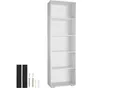 Produktbild: tectake® Bücherregal, MDF, bodenschonende Kunststofffüße, 60 x 30 x 190 cm