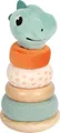 Produktbild: small foot Stapelturm „Dino“ aus Holz und Plüsch, Motorikspielzeug mit bunten Stapelringen, für Kinder ab 12 Monaten, 12687