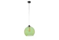Produktbild: Licht-Erlebnisse Pendelleuchte BILBAO, ohne Leuchtmittel, Hängelampe Grün Glas Chrom zeitlos Kugel Schirm Esszimmer Küche
