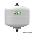 Produktbild: REFLEX Membran-Druckausdehnungsgefäß Refix DD 12, weiß, 10 bar, 7307800