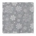 Produktbild: Mank GmbH Tissue Serviette 33 x 33 cm Weihnachtsservietten perfekt für Weihnachtsfeiern & Adventsfeiern 100 Stück Steven (Silbergrau)