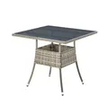 Produktbild: Juskys Polyrattan Gartentisch Yoro eckig - wetterfest Outdoor Beistelltisch 80x80 cm - Grau