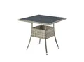 Produktbild: Juskys Polyrattan Gartentisch Yoro eckig - wetterfest Outdoor Beistelltisch 80x80 cm - Grau