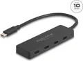 Produktbild: Delock USB 10 Gbps Type-C Hub mit 4 x Buchse schwarz (64322)