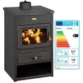 Produktbild: Prity - Eek A - Wasserführender Kaminofen Aus Gusseisen Top K1 Cp W8 - 6.7 + 7 Kw