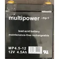 Produktbild: Blei-Akku Bleigel Multipower MP4,5-12 / 12V - 4,5Ah BxLxH: 70x90x107mm