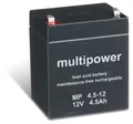 Produktbild: Multipower MP4,5-12 / 12V 4,5Ah Blei Akku AGM