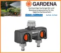 Produktbild: Gardena 8193-20 Wasserhahn 2 Wege Verteiler / Wasserverteiler 2 Fach absperrbar