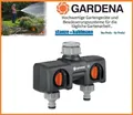 Produktbild: Gardena 2 Fach Wege Verteiler Stufenlos verstellbar 2 Anschlüsse Wasserhahn