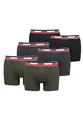 Produktbild: 6er Pack Herren Levis SPRTSWR Logo Boxer Brief Boxershorts Unterwäsche Pants, Farbe:Khaki, Bekleidungsgröße:S