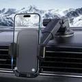 Produktbild: Autohalterung Für Mobiltelefone Mit 360°-drehung – Verstellbarer Teleskoparm Für Handys Von 3,1 Bis 5 Zoll – Kompatibel Mit Smartphones Von 4 Bis 7 Zoll – Silikon-saugnapf