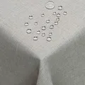 Produktbild: DecoHomeTextil Leinen Optik Tischdecke, Rechteckig 135 x 200 cm Hellgrau, wasserabweisend, fleckenabweisend, abwaschbar, Lotuseffekt, bügelfrei