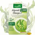 Produktbild: Alsiroyal Algenöl 1300 – Omega 3 hochdosiert mit 420mg DHA + 250mg EPA pro Kapsel – 55% Omega 3 - stark für Herz, Augen und Gehirn - laborgeprüft, vegan, hergestellt in D.