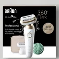 Produktbild: Braun Silk-épil 9-071 3D Flex Epilierer Wet&Dry, Weiß/Gold, sanfte Haarentfernun