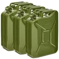 Produktbild: BW® Kraftstoffkanister Metall Benzinkanister 3x 20 Liter - Olivgrün - RAL 6003 - TÜV-geprüft und UN-Zulassung - Made in Europe