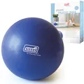 Produktbild: SISSEL® Pilates Soft Ball blau | 22 cm | PVC phtalatfrei & latexfrei | Für Tiefenentspannung & Muskulatur-Kräftigung | 155 kg Belastbarkeit | Inklusive Übungsanleitung