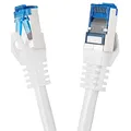 Produktbild: BIGtec 0,75m CAT.7 Patchkabel Netzwerkkabel Gigabit Patch DSL LAN Ethernet Kabel weiß Kupferkabel doppelt geschirmt (RJ45 Stecker Cat-7 S/FTP PIMF)