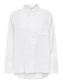 Produktbild: ONLY Damen Onltokyo L/S Linen Blend Shirt PNT Noos Langarmhemd Mit Normaler Passform Und Knopfverschluss 15259585,Weiß,XS