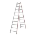 Produktbild: Hymer Sprossenstehleiter beidseitig begehbar, 2x10 Sprossen