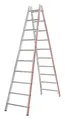 Produktbild: Hymer Sprossenstehleiter, beidseitig begehbar, 2x10 Sprossen- 402320