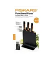 Produktbild: Fiskars Allzweckmesser Fiskars Functional Form Messerblock mit 5 Messern, Hochwertiger Kunststoffblock, der Messer sicher hält